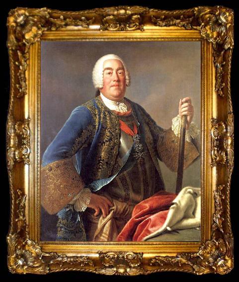 framed  Pietro Antonio Rotari Portrait of King Augustus III of Poland, ta009-2